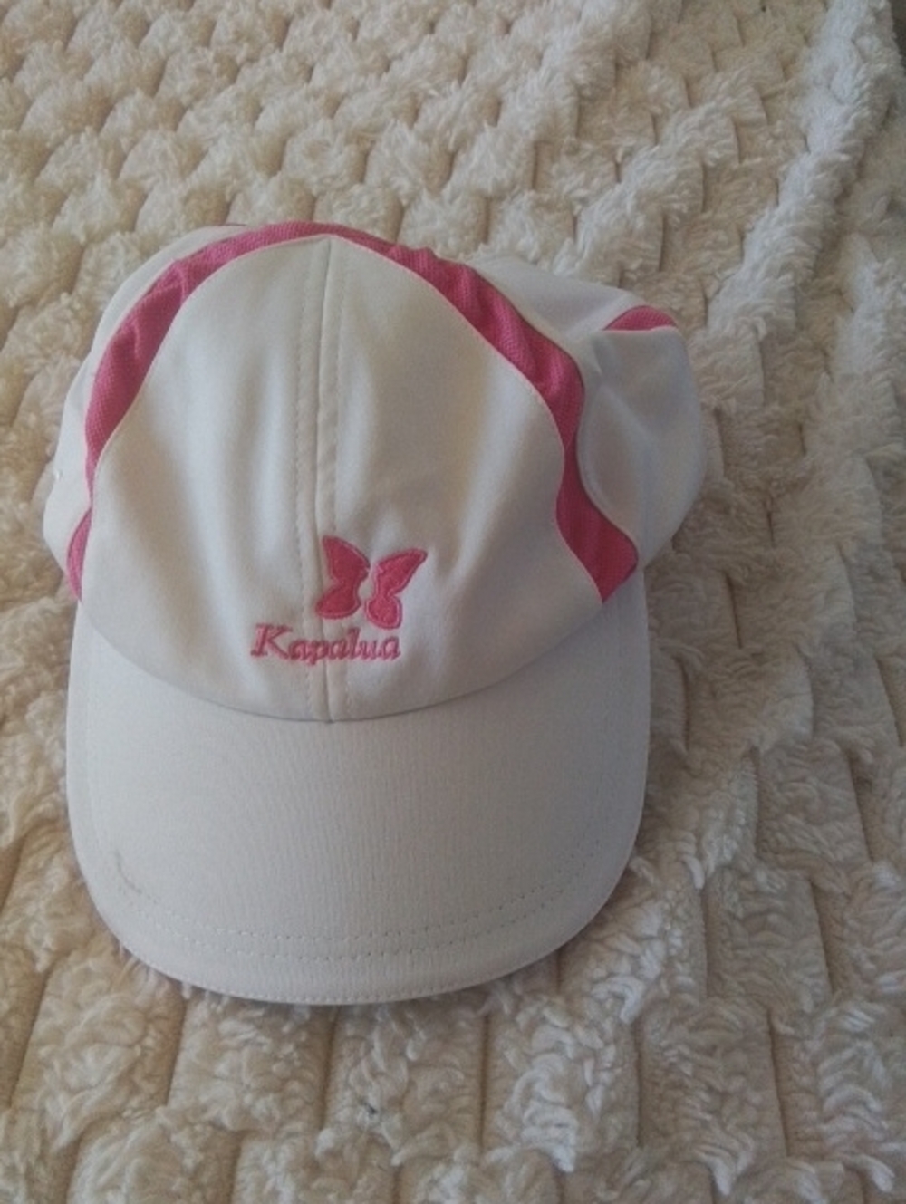 Kapalua MAUI White & Pink Butterfly Sport Cap